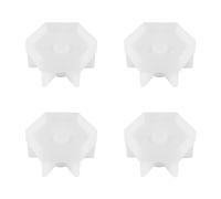 Lanko Lot de 4 bougeoirs en résine époxy Moule en silicone Béton Bougeoir en ciment fait main Moule cendrier Artisanat Bougeoir Outils