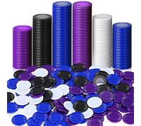 Lanko Lot de 400 jetons de poker en plastique 4 couleurs pour comptage de jetons de de bingo