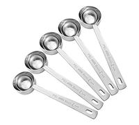 Lanko Lot de 5 cuillères à café en acier inoxydable pour café, lait en poudre, fruits en poudre