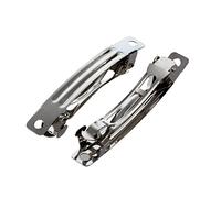 Lanko Lot de 50 barrettes à cheveux franzoïennes en métal de 50 mm - Argenté