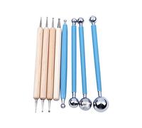 Lanko Lot de 8 outils de pointillage pour poupée en céramique et argile, fleurs en papier