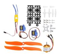 Lanko Moteur Brushless 2212 KV2200 avec Servo SG90, ESC 30A et Hélice 6035 en Métal et Plastique. Kit de Moteur Électrique pour Avion RC, comme Illustré.