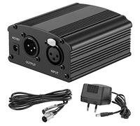 Lanko Source de microphone 48 V Phantom Power Bm 800 avec adaptateur câble audio XLR pour tout équipement d'enregistrement de musique prise UE