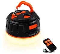 lanktoo de Camping Rechargeable avec télécommande, Bloc d'alimentation 6400mAh, 5 Modes de lumière résistant à l'eau, lumière Tente sous Tente avec Base magnétique pour l'extérieur