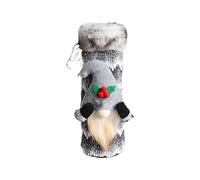 lanliflying Housse de bouteille de vin | Costume de bouteille de vin de Noël | Nain de Tomte suédois, décorations de bouteille de vin, sac de vin de Noël pour décoration de table d'hôtesse, gris,