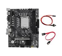 Lanlousy Carte mère B660 + câble SATA + câble de commutation Kit accessoire LGA1700 12ème/13e e génération CPU 2 x DDR4 fente RAM HD+DP+VGA PCIE16X SATA3.0 carte mère
