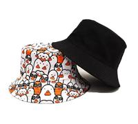 LANLYLGQ Chapeau de pêcheur unisexe à porter des deux côtés - Protection UV - Chapeau d'été, Orange, taille unique