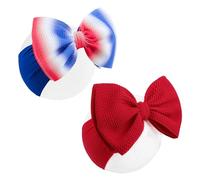 Lanmerry Accessoires pour cheveux pour nouveau-né du 4 juillet : nœuds pour tout-petits, nœuds de joie, bandeaux, bandeau rouge - cadeaux pour bébé fille