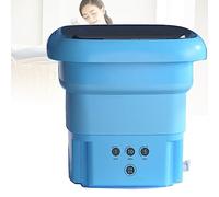 LANMFU Machine à laver portable pliable de 6,5 L, mini petite laveuse, avec 3 modes de nettoyage, avec panier de vidange, adaptée à la maison, au travail, aux voyages, à la chambre d'université,