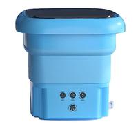LANMFU Mini machine à laver portable, machine à laver pliable de 6,5 L, avec 3 modes de nettoyage, lavage semi-automatique, machine à laver de voyage avec essorage doux pour chaussettes,