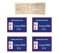 Lanmijia 2026 Carte De Règles du Mahjongl, 4 Pièces Guide De Règle Facile À Lire, Jeu De Cartes Instruction De Règles du Mahjong À Impression Claire, Adapté Aux Débutants De Mahjong