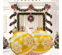 Lanmijia Boule de Noël Gonflable, 50cm Boule de Noël Geante Gonflable Décoration, étancheBoule de GonflableGéante pour DécorationdeNoël, Décoration de Jardin, Cour, Porche