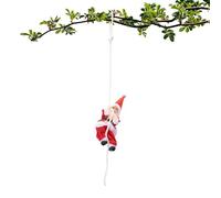 Lanmijia Décoration pour Arbre De Noël - Père Noël Escaladant sur Une Corde Ornement De Fêtes,Pendentif en Forme De Père pour Sapin - pour Le Rebord De Fenêtre La Chambre Les Balcons Les Portes