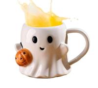 Lanmijia Halloween Cup, 600ml Tasse Fantôme en Céramique Fantôme d'halloween, Spooky Coffee Milk Tea Mug with Handle, Pour Café, Thé, Chocolat Chaud