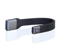 LANMINGLEL 10Gbps USB 3.1 câble de données plat plat 100W USB A femelle à type C câble femelle 4K@60Hz câble court USB C pour téléphone portable, PowerBank, appareil photo 13cm (USB A/F à C/F)
