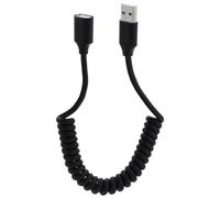 LANMINGLEL 90 Degrés USB 2.0 Mâle à Femelle Câble à Bobine USB Câble à Ressort USB 2.0 Câble d'extension USB Rétractable Câble de Transmission de Données USB pour Imprimantes, Caméras (Droit)