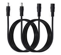 LANMINGLEL Câble Adaptateur Secteur DC 5,5x2,1mm 3,3ft DC 5521 rallonge mâle 12v DC Fil pour caméra de sécurité, Bande LED, Surveillance IP CCTV. Pack de 2 (Mâle à Femelle)