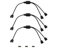LANMINGLEL Câble répartiteur RVB 4 broches 12 V 4 broches femelle vers SM 4 broches mâle RGB Extension Câble d'alimentation PC RGB Wires pour ventilateur d'ordinateur Bande LED de carte (M 1 à 2, 3)