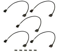 LANMINGLEL Câble répartiteur RVB 4 broches 12 V 4 broches femelle vers SM 4 broches mâle RGB Extension Câble d'alimentation PC RGB Wires pour ventilateur d'ordinateur Bande LED de carte (M 1 à 1, 5)