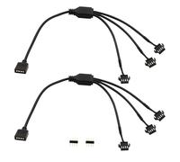 LANMINGLEL Câble répartiteur RVB à 4 broches 12 V 4 broches femelle vers SM 4 broches femelle RGB extension câble d'alimentation PC RGB fils pour ventilateur d'ordinateur carte mère bande LED (F 1 à