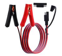 LANMINGLEL Clip Crocodile vers Connecteur SAE Batterie,14AWG 12V 24V Clip Crocodile vers Connecteur SAE Câble,D'extension avec Adaptateur Inversé de Polarité SAE pour Motos,Voiture,Solaire(1M) A