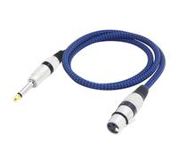 LANMINGLEL XLR femelle vers 1/4 "TS câble 6,35mm TS vers XLR femelle câble déséquilibré câble de microphone tressé en nylon compatible avec le microphone, les studios d'enregistrement et plus