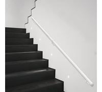 Lanmmraifc Rampe d'escalier Blanche - Kit Complet. Rampe d'escalier Moderne pour intérieur et extérieur, Garde-Corps Mural, poignée de Support, Barre de sécurité.(500cm)