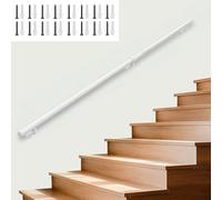 Lanmmraifc Rampe d'escalier Moderne | Kit de Rampe d'escalier Murale de 30 à 600 cm | Barre d'appui de sécurité antidérapante en Tube Rond pour intérieur et extérieur | Blanc(390cm)