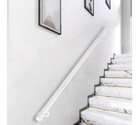 Lanmmraifc Rampes d'escalier Modernes - 1 m, 1,5 m, 2 m, 2,5 m, 3 m, 4 m, 5 m, 6 m, kit de Support pour Rampe d'escalier, Montage Mural intérieur/extérieur avec Supports, Blanc(360cm)