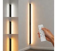 LANMOU Applique Murale Intérieure LED 150 cm Longue, Noire | Lampe murale LED pour chambre, salon, couloir et escalier, pensée pour habiller les murs plus larges