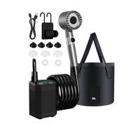LANMOU Douche de Camping Portable 12000 mAh avec Seau 20 L, IPX8 | Douche électrique portable, camping car, vanlife, usage extérieur, rinçage mobile