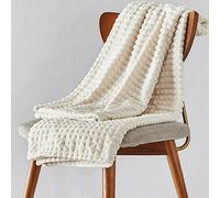 LANMOU Flanelle Couverture, Plaid Polaire Couverture Lestée, Couverture en Flanelle Douce et Confortable Couverture Lestée Adulte Plaid Canape (Beige,180 * 200cm)