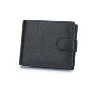 LANMOU Portefeuille Homme Cuir Véritable Grande Capacité avec Porte-Cartes Compartiments À Billets Et Poche À Idéal pour Travail Affaires Quotidien Et Voyages (Noir)