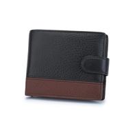 LANMOU Portefeuille Homme Cuir Véritable Grande Capacité avec Porte-Cartes Compartiments À Billets Et Poche À Idéal pour Travail Affaires Quotidien Et Voyages (Brun Noir)