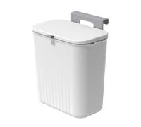 LANMOU Poubelle Suspendue Murale Cuisine 9L avec Couvercle pour Cabinet Camping Car Salle de Bain Chambre Exterieur (Blanc)