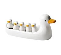 LANMOU Repose Baguettes en Céramique Blanc Canard Cuillère Fourchette Porte Couteau 6 Pack Repose Baguettes en Porcelaine en Forme d'animal Décoration de Table pour Dîner Festif