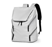 LANMOU Sac à Dos Ordinateur 15,6 Pouces, Sac à Dos Voyage Cabine Avion Grande Capacité, Sacs à Dos Loisir avec Bandes Réfléchissantes et 4 Poches Latérales (Blanc)