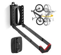 LANMOU Support mural pour vélo, peu encombrant et réglable, pliable avec charge maximale de 35 kg, support mural pour garage et maison