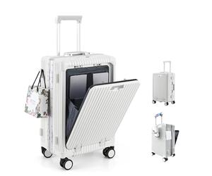 LANMOU Valise Cabine 20", Cadre en Aluminium, Coque PC, TSA