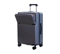 LANMOU Valise Cabine ABS+PC Rigide Extensible avec 4 roulettes 360 Doubles Et Serrure TSA 34x21x53cm Résistante À La Pression (Gris,20 Pouces)