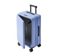 LANMOU Valise Cabine Rigide Extensible ABS PC Bagage À Main Léger 4 roulettes Doubles Pivotantes Serrure TSA 58x39x24 Cm (Bleu,58 x 39 x 24 cm)