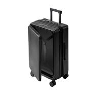 LANMOU Valise Cabine Rigide Extensible ABS PC Bagage À Main Léger 4 roulettes Doubles Pivotantes Serrure TSA 58x39x24 Cm (Noir,58 x 39 x 24 cm)