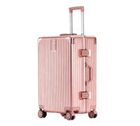 LANMOU Valise de Voyage Rigide à 4 roulettes Taille Soute avec Serrure TSA Hardshell Suitcase with 4 Spinner Wheels and Telescopic Handle (Or Rose)