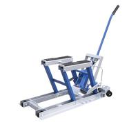 LANNADD Cric hydraulique pour moto, 680 kg, cric ciseau, tréteau de montage, support pliable pour motos, vélos et véhicules tout-terrain - Bleu