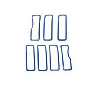 L'anneau De Calandre Voiture ABS Couvre L'ornement Garniture Pare-chocs Avant Pour Jeep Pour Wrangler JL JT Pour Gladiator 2024 Up Grille de pare-choc(Bleu)