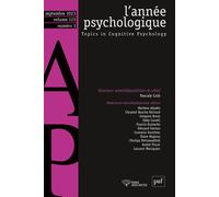 L'année psychologique, 2023-3 Special Issue/ Numéro Spécial Memory and Aging / Mémoire et Vieillissement - Collectif - Puf - broché - Revue