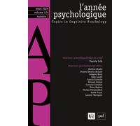 L'Année Psychologique 2024-1 Varia - Collectif - Puf - broché - Revue