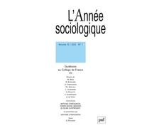 Annee sociologique 2022, vol. 72(1) Collectif (Auteur)