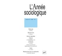 L'Année sociologique 2024-1 Arts et identités. Revendications, assignations, négations, transgressions - Collectif - Puf - broché - Revue