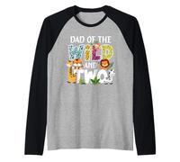 l'anniversaire de Dad of The Wild et de Two Zoo Safari Jungle Manche Raglan
